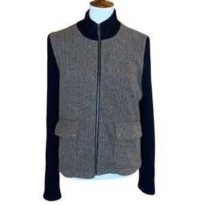 Orvis herringbone jacket with sweater sleeves Size Medium